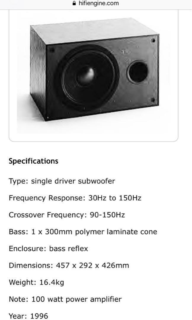 PSW 1000 Active subwoofer Audio, Soundbars, & Amplifiers Carousell