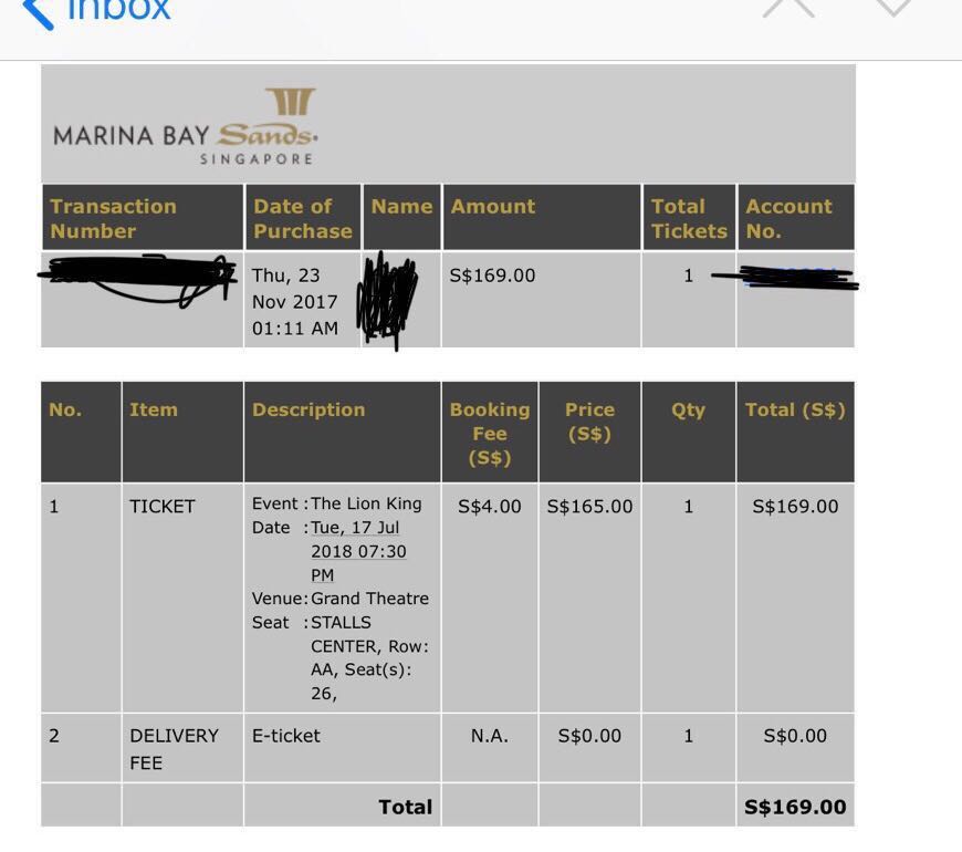 Lion king musical show marinabaysands mbs disney ticket theatre