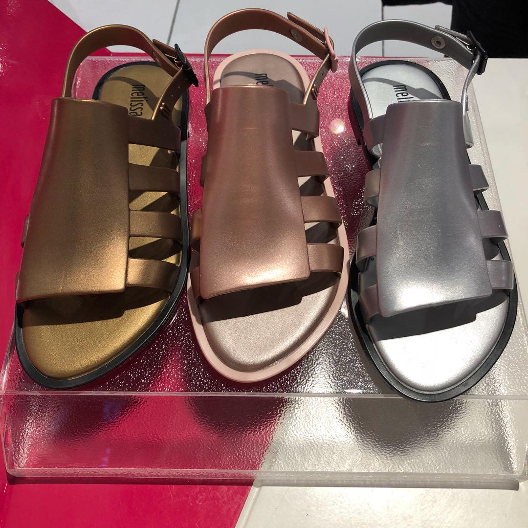 rose gold and silver shoes