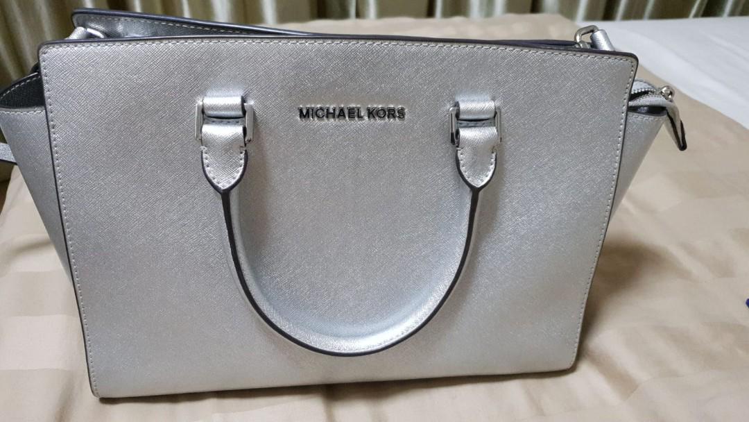 mk silver bag
