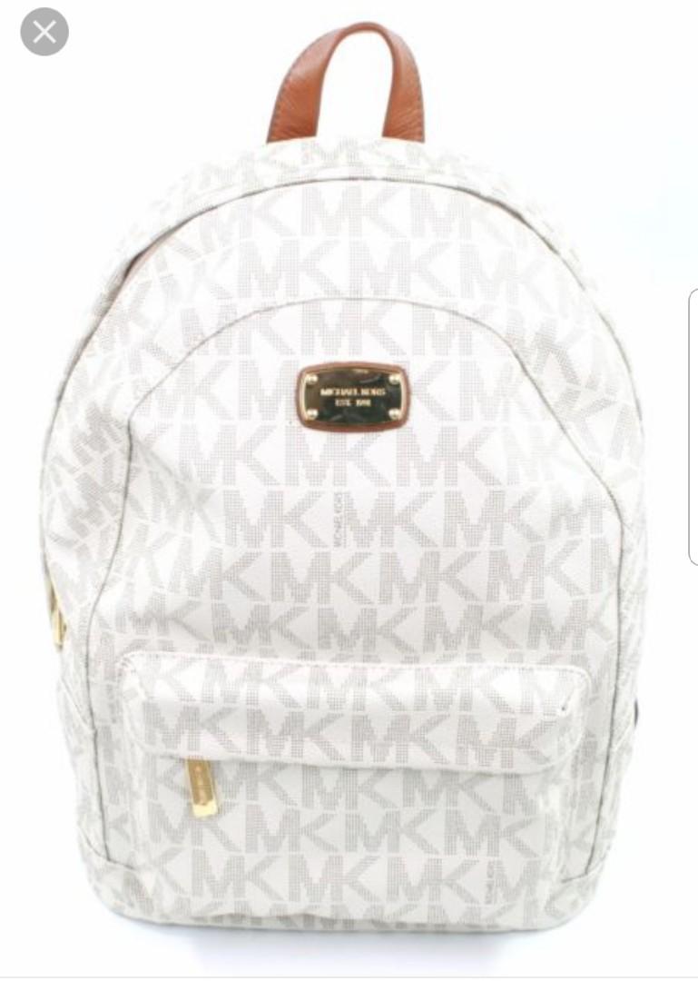 mk white backpack