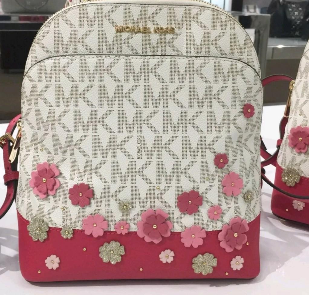 michael kors backpack flowers