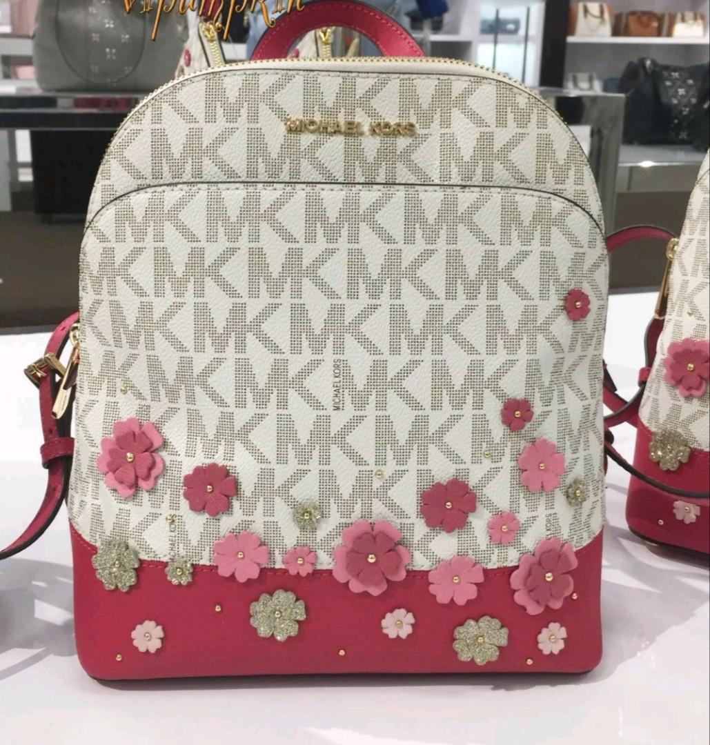 New Michael Kors Emmy Floral Signature Saffiano Leather Small Backpack,  Women's Fashion, Bags & Wallets, Cross-body Bags on Carousell