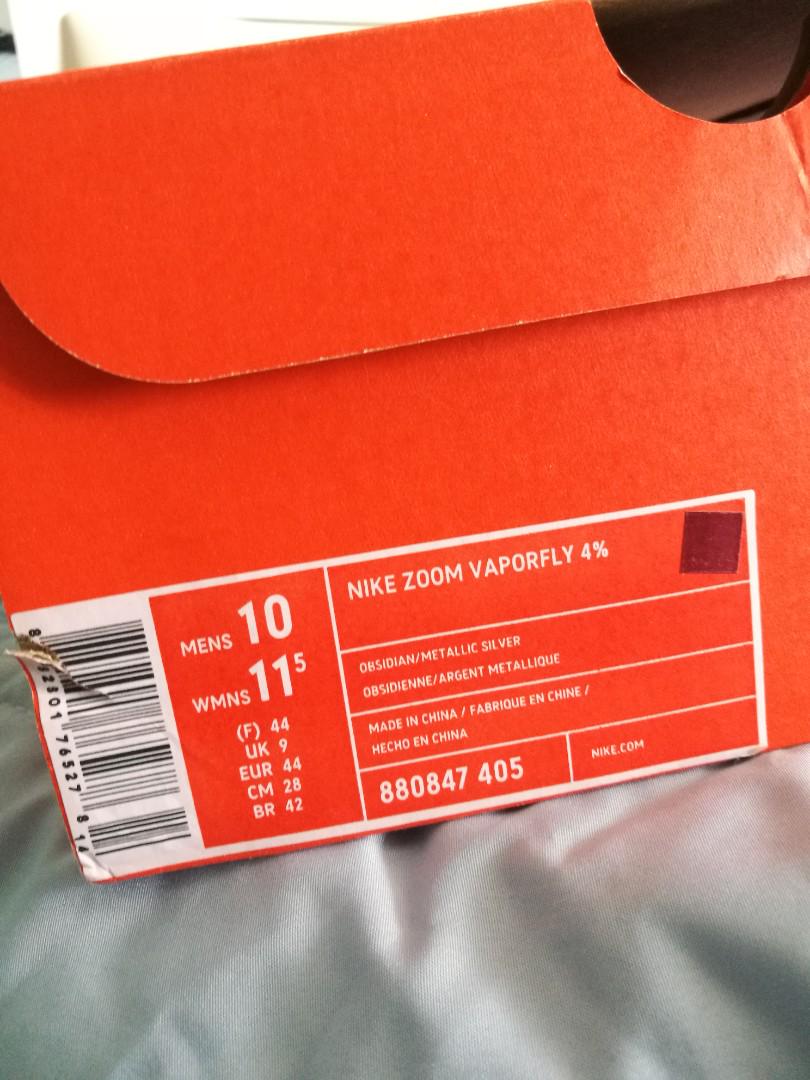 nike zoom vaporfly 4% argent