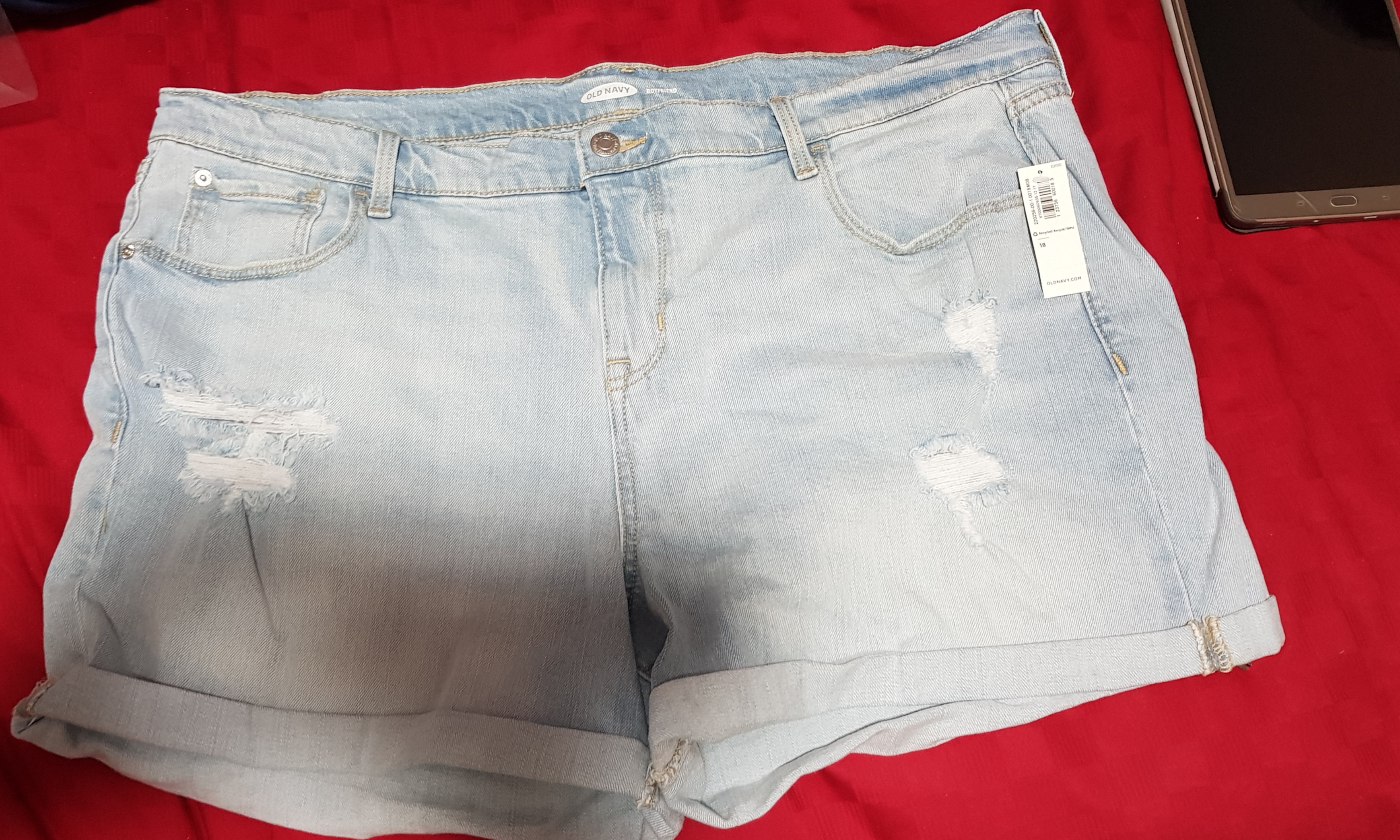 old navy plus size jean shorts