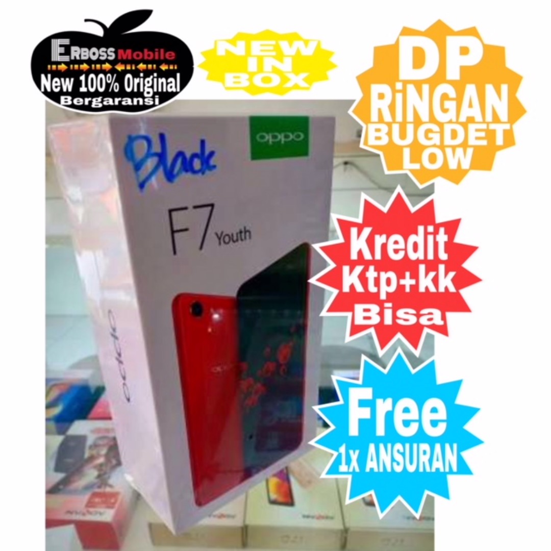 OPPO F7 Youth 64 4GB New Resmi Cash Kredit Ditoko Dp 800rb Call Wa