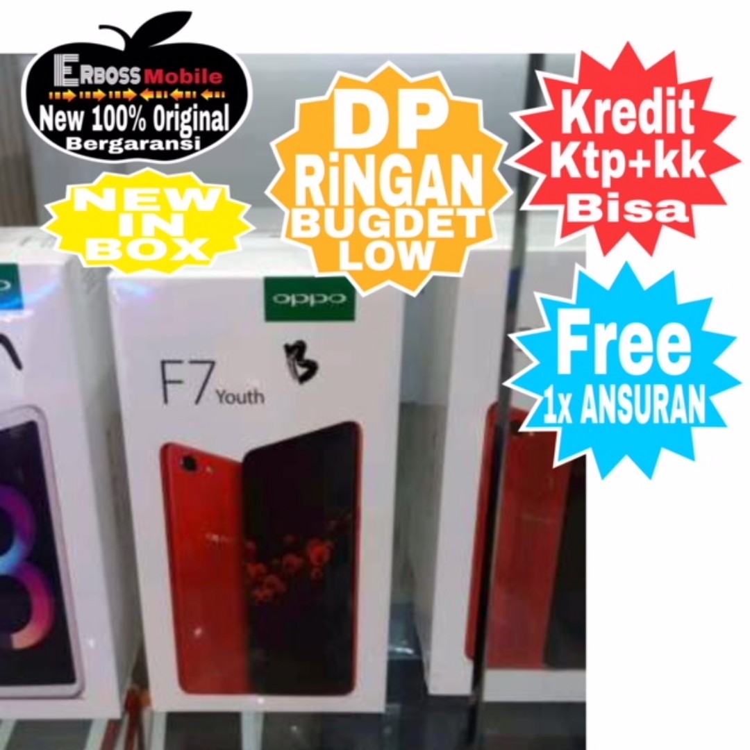 OPPO F7 Youth 64 4GB New Resmi Cash Kredit Ditoko Dp 800rb Call Wa