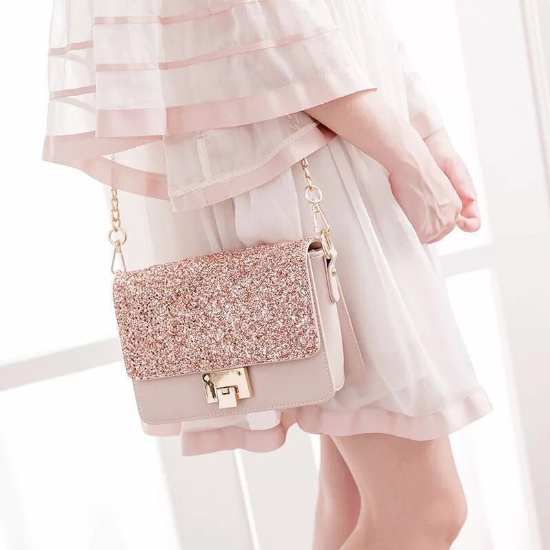 rose gold sling bag