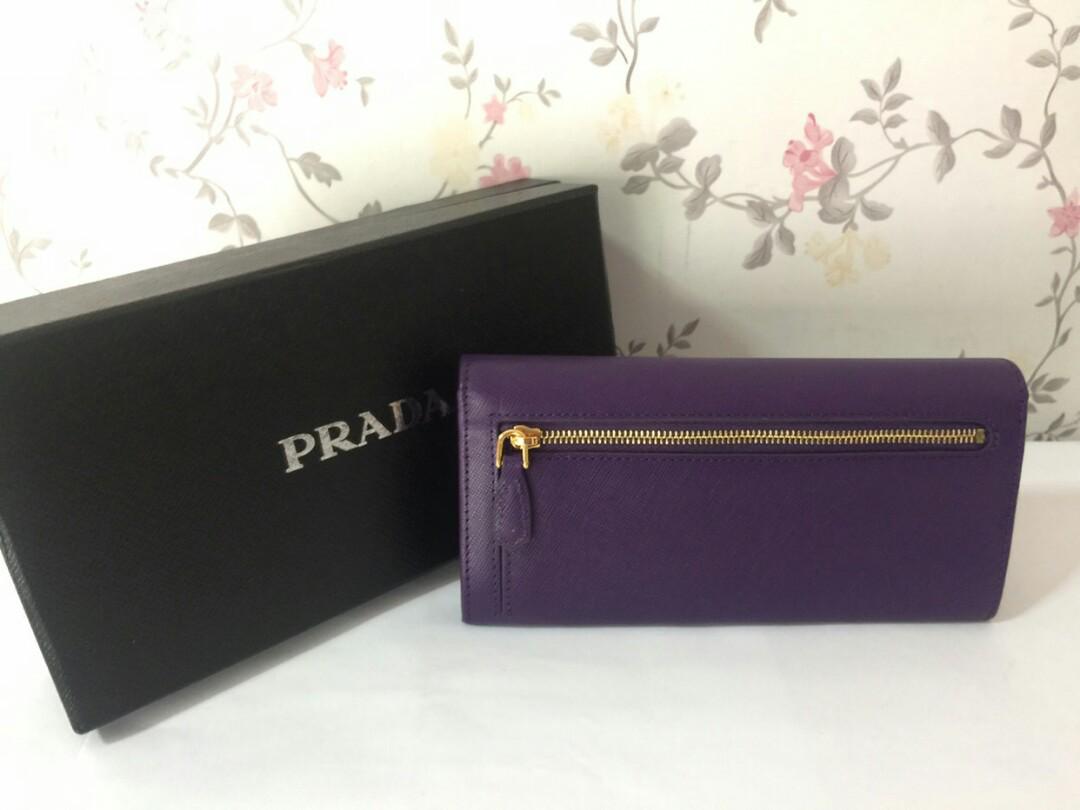Purple prada wallet clearance