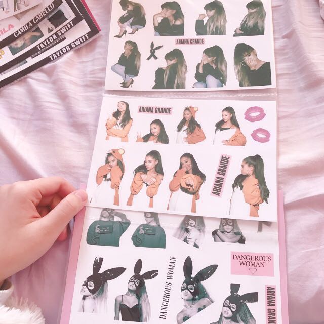Preorder Ariana Grande Sticker Sheets Everything Else On Carousell - ariana grande face free decal roblox