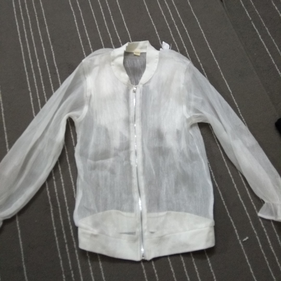 TRANSPARENT KOREAN WHITE JACKET
