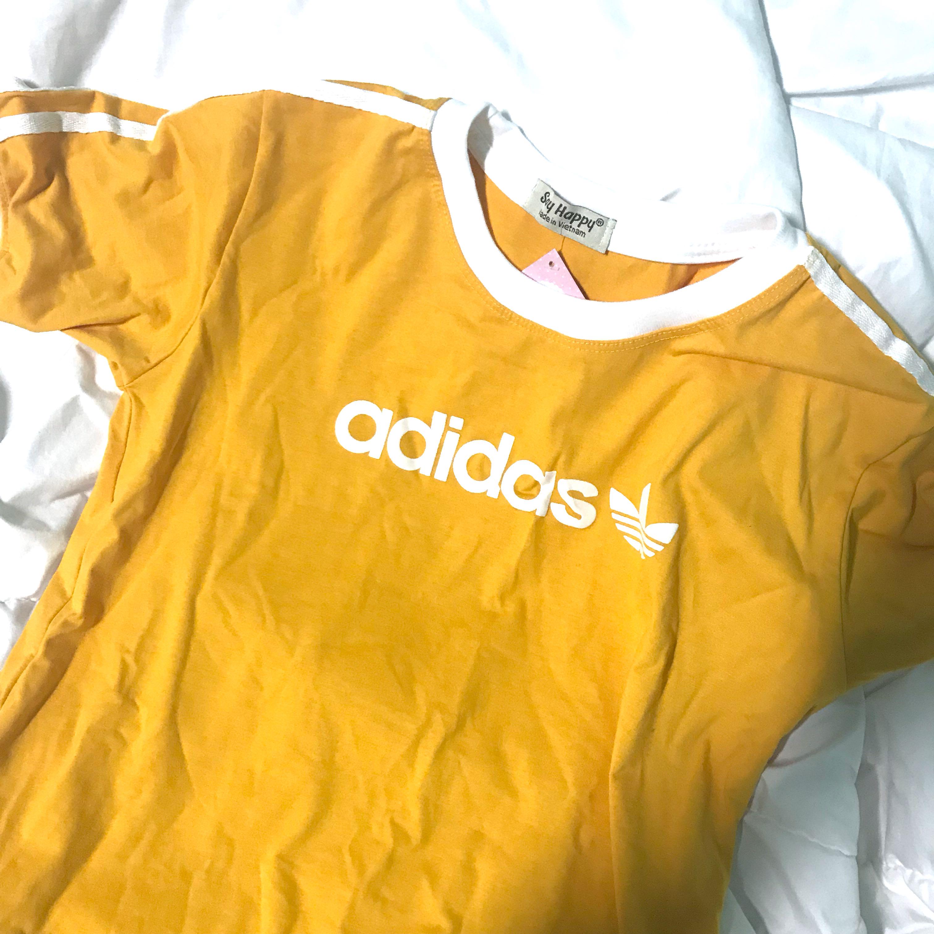 yellow adidas clothes