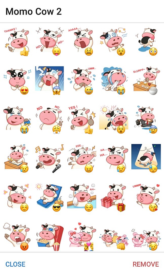 Momo Cow Telegram Sticker Pack Everything Else On Carousell