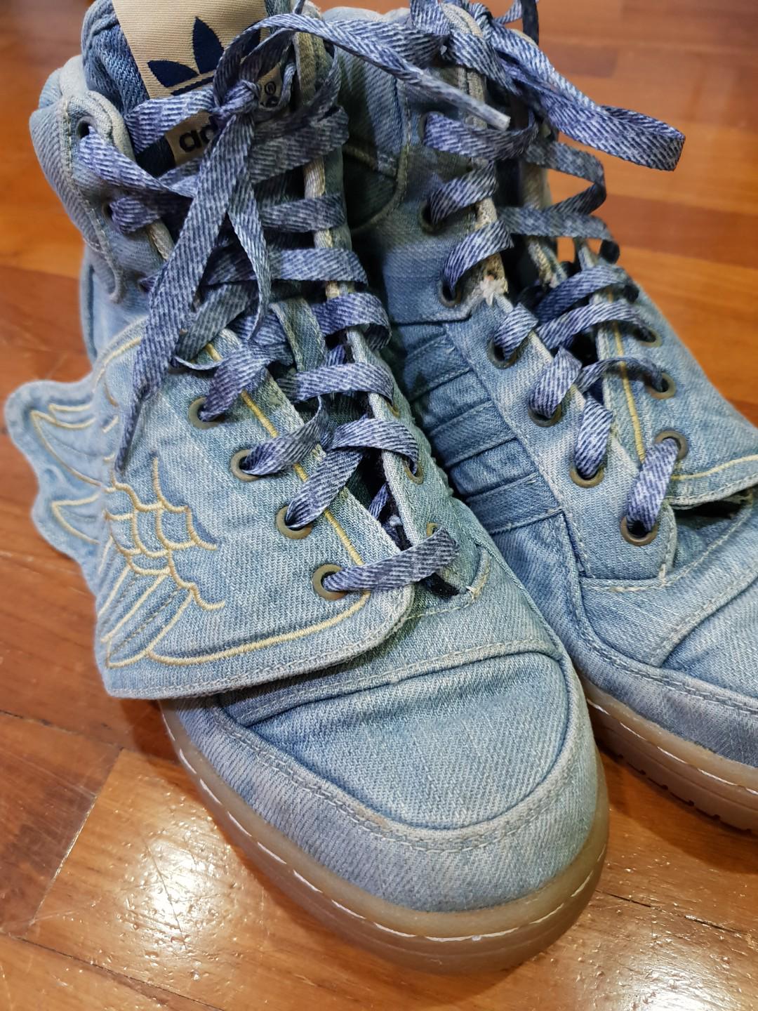 Adidas Jeremy Scott Denim Winged Men s Fashion Footwear