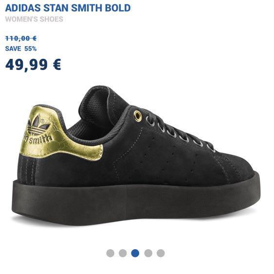 stan smith bold black suede