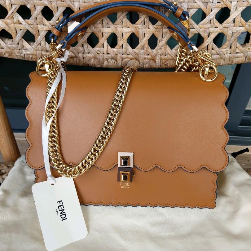 BNWT Fendi Kan I Medium in Caramel Brown full set Luxury Bags Wallets on Carousell