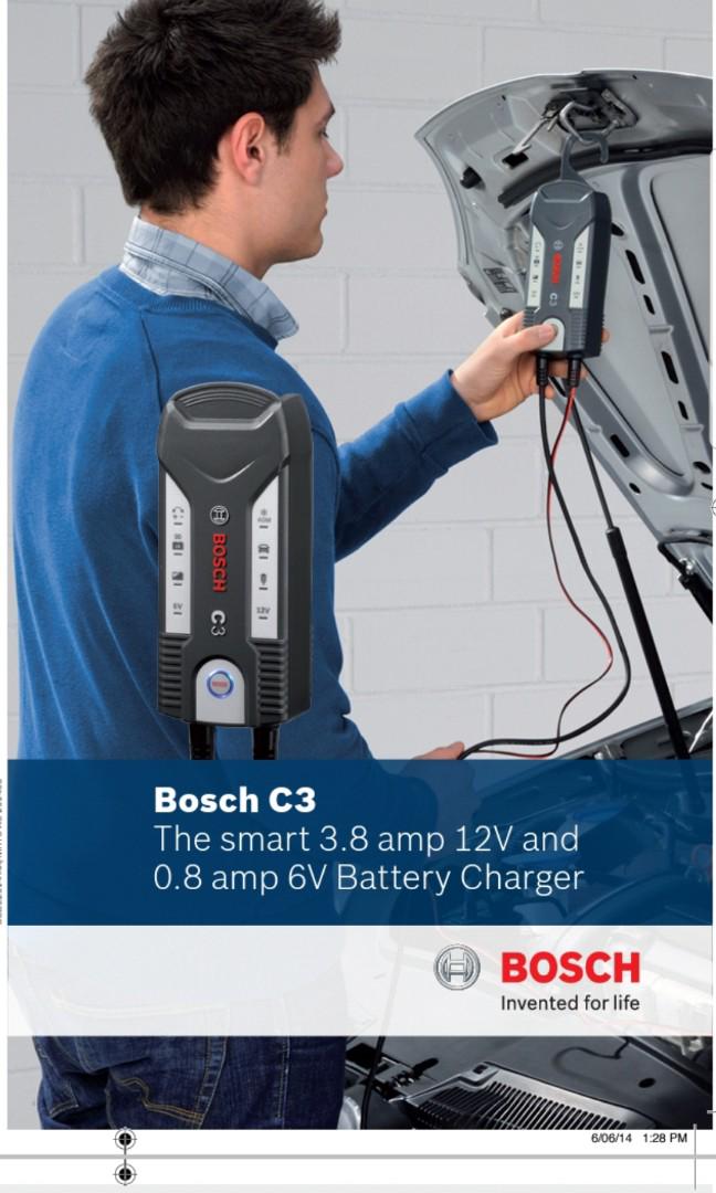  BOSCH C3 Fully Automatic 4-Mode 6/12V Smart Battery