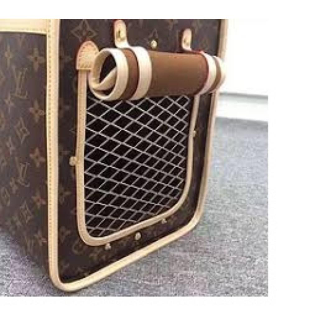 Louis Vuitton Monogram Sac Chien 50 Dog Carrier Pet Bag 7lvs720 at