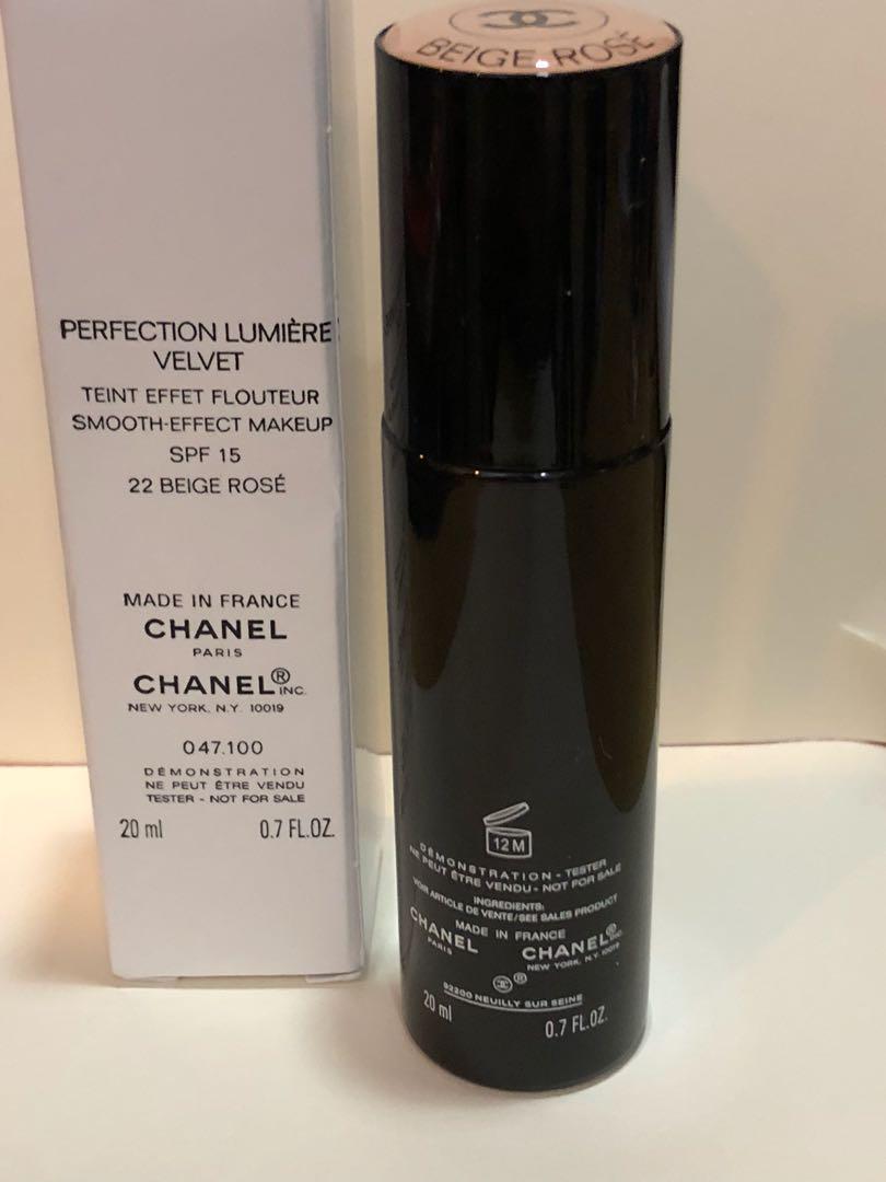 Chanel perfection lumiere velvet foundation 22 beige rose, Beauty
