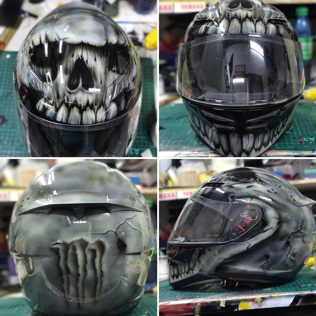 Custom airbrush, Motorcycles, Motorcycle Apparel on Carousell