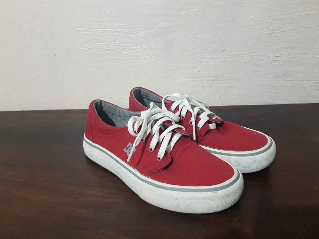 dc red sneakers