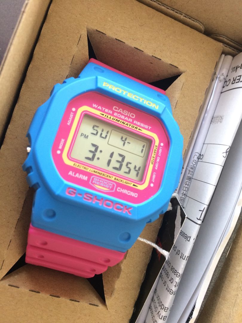G shock pink blue cheap