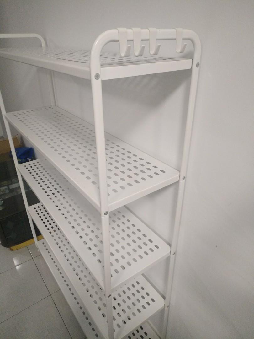 IKEA 5tier Shelf / Rack (Stainless Steel), Furniture & Home Living, Furniture, Shelves