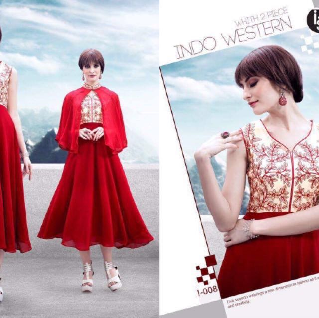 long gown indo western