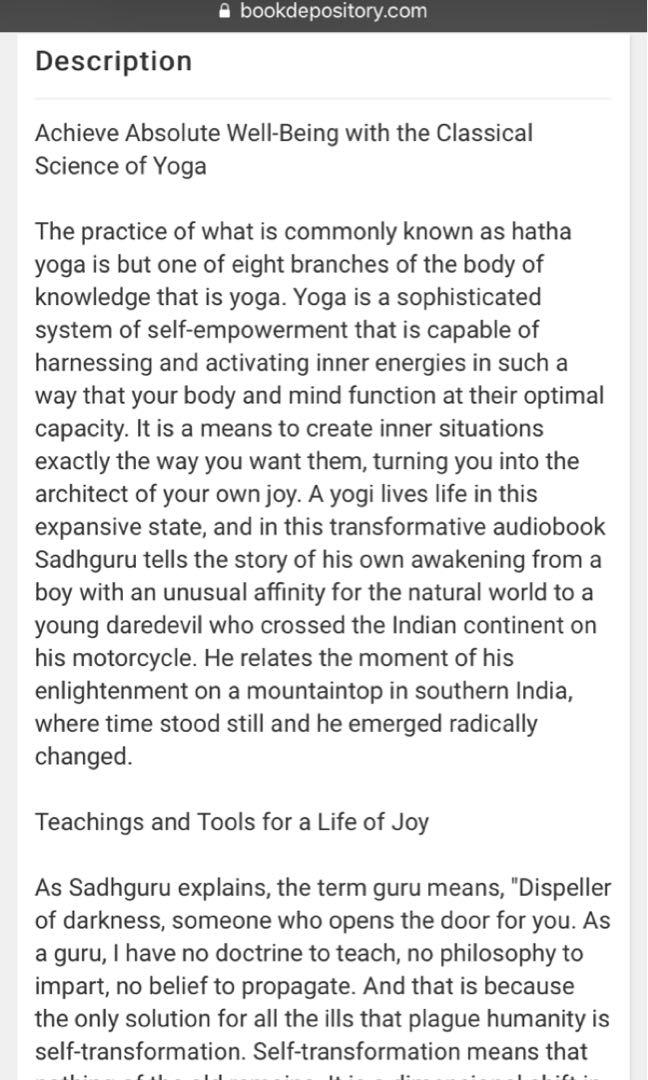 Inner Engineering A Yogi S Guide To Joy Music Media Cds