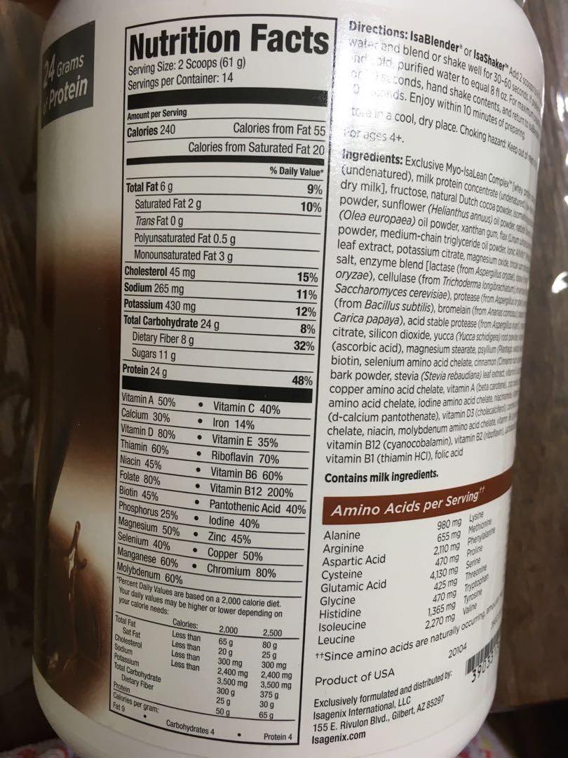 Isagenix Protein Shake, Health & Nutrition, Health ...