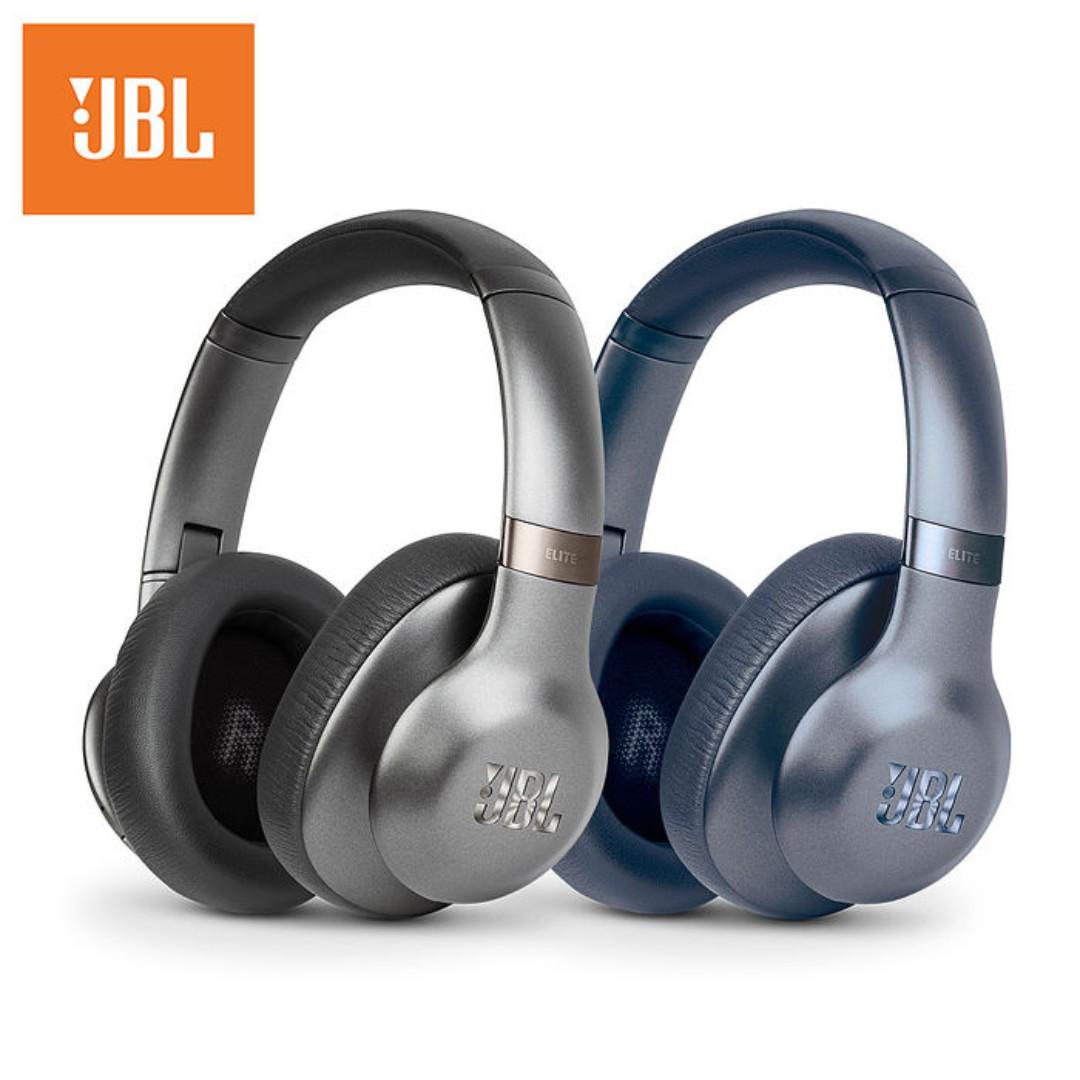 美國原廠工司貨JBL Everest Elite 750 NC 藍芽無線耳機降噪鋼藍色、槍黑色各一只, 家電電器, 耳機音響在旋轉拍賣