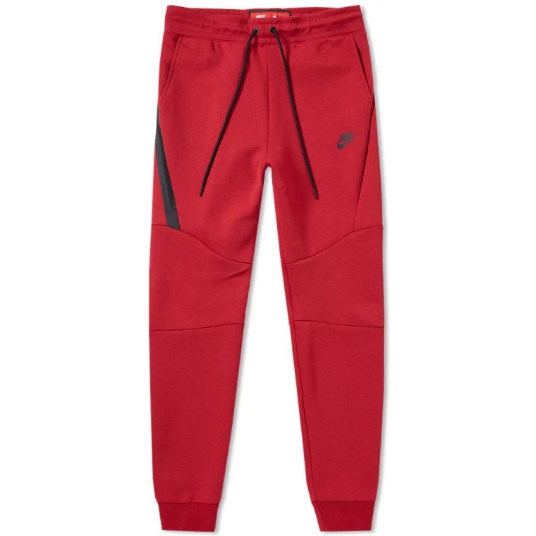 Red nike tech pants hotsell