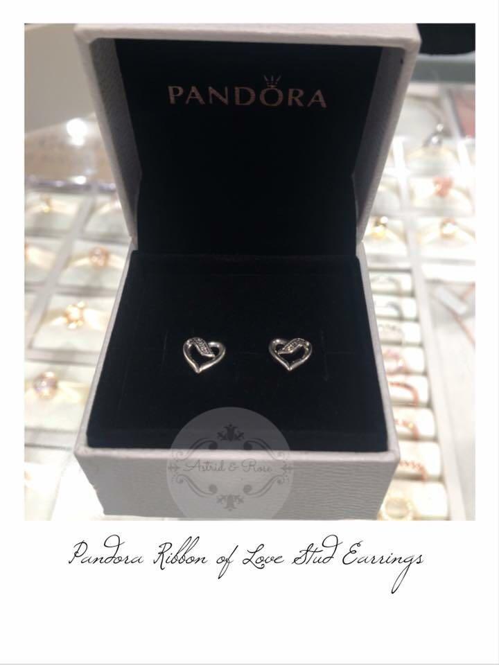Pandora Ribbon of Love Stud Earrings
