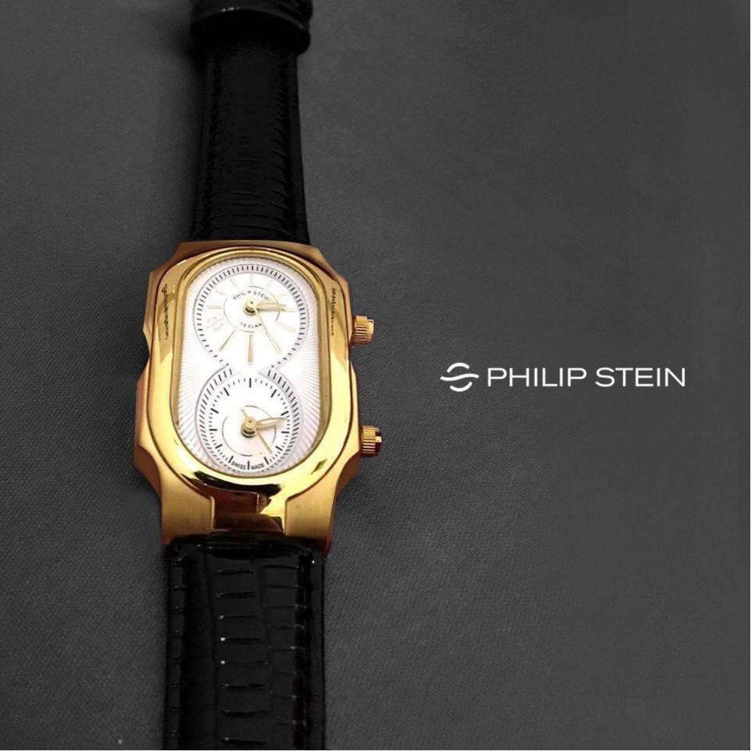 Philip stein hotsell leather watch