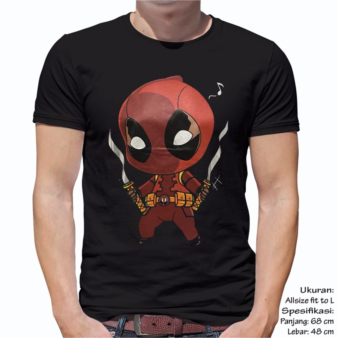 Unisex Baju  Kaos  Atasan Pria  Wanita Cewek Cowok Dead Pool 