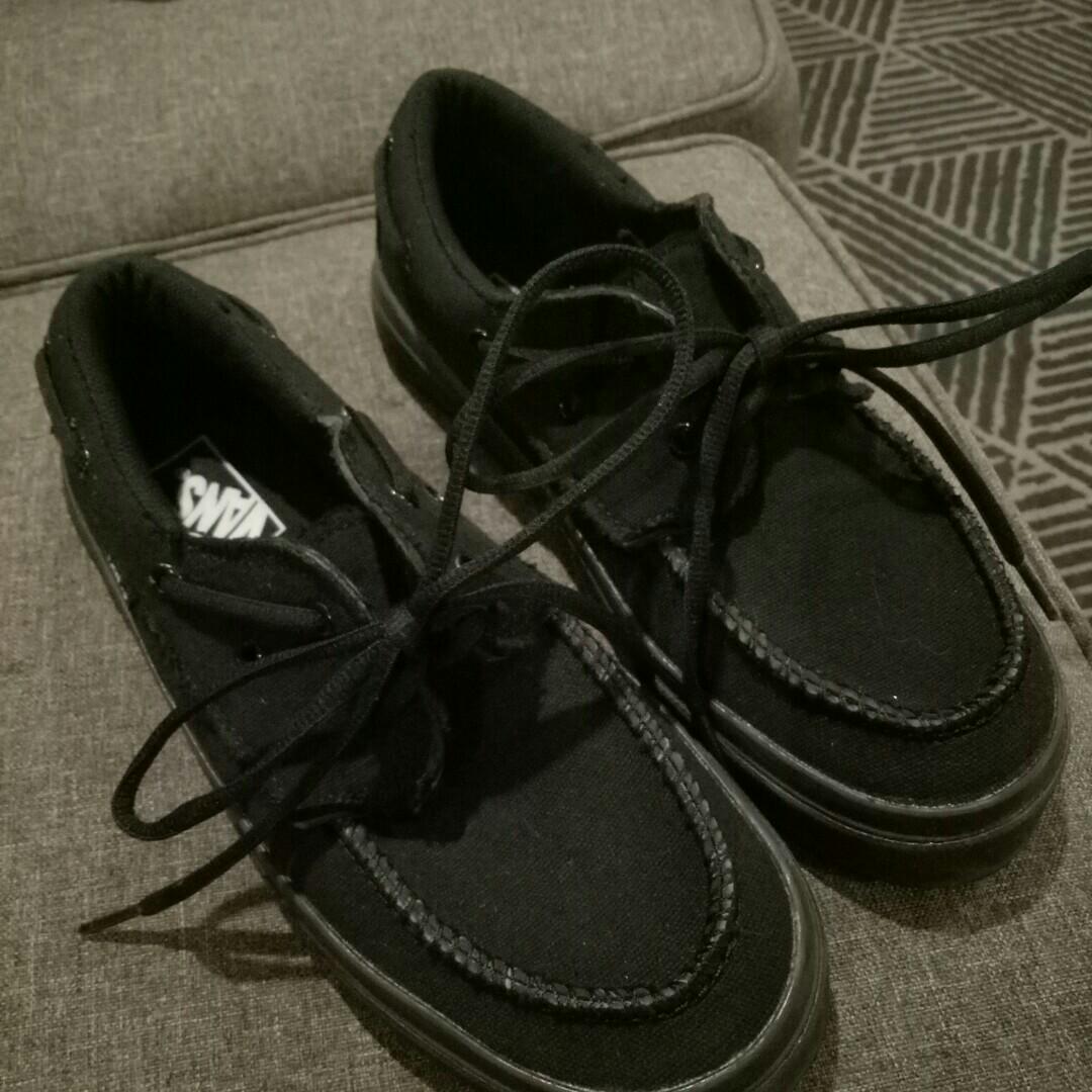 Vans Zapato Full Black Fesyen Wanita Sepatu Di Carousell