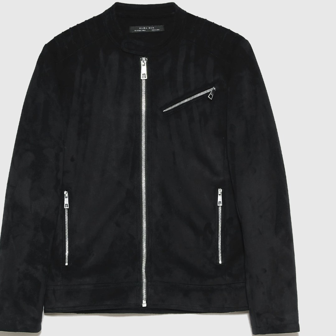 black suede jacket zara