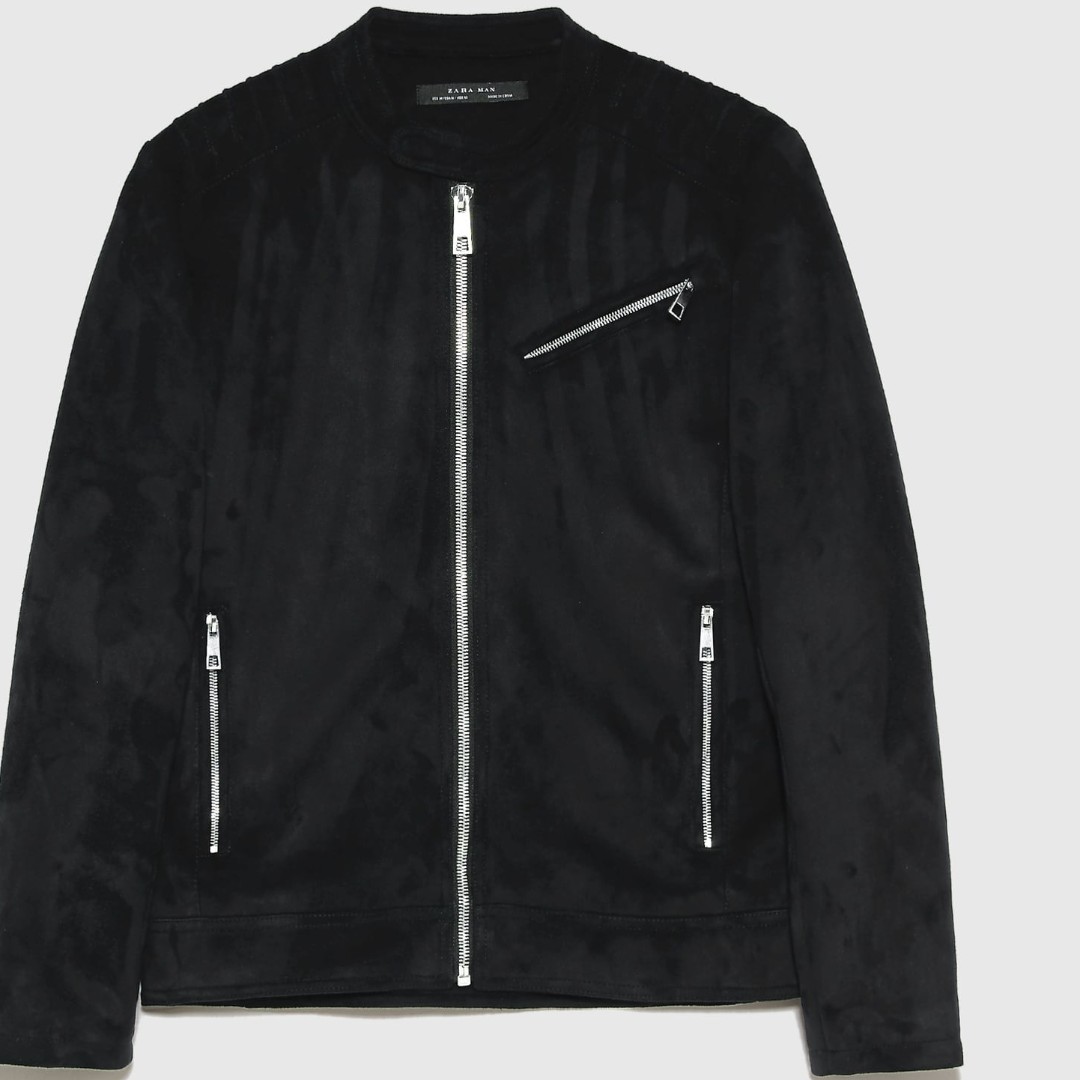 zara men's faux suede jacket