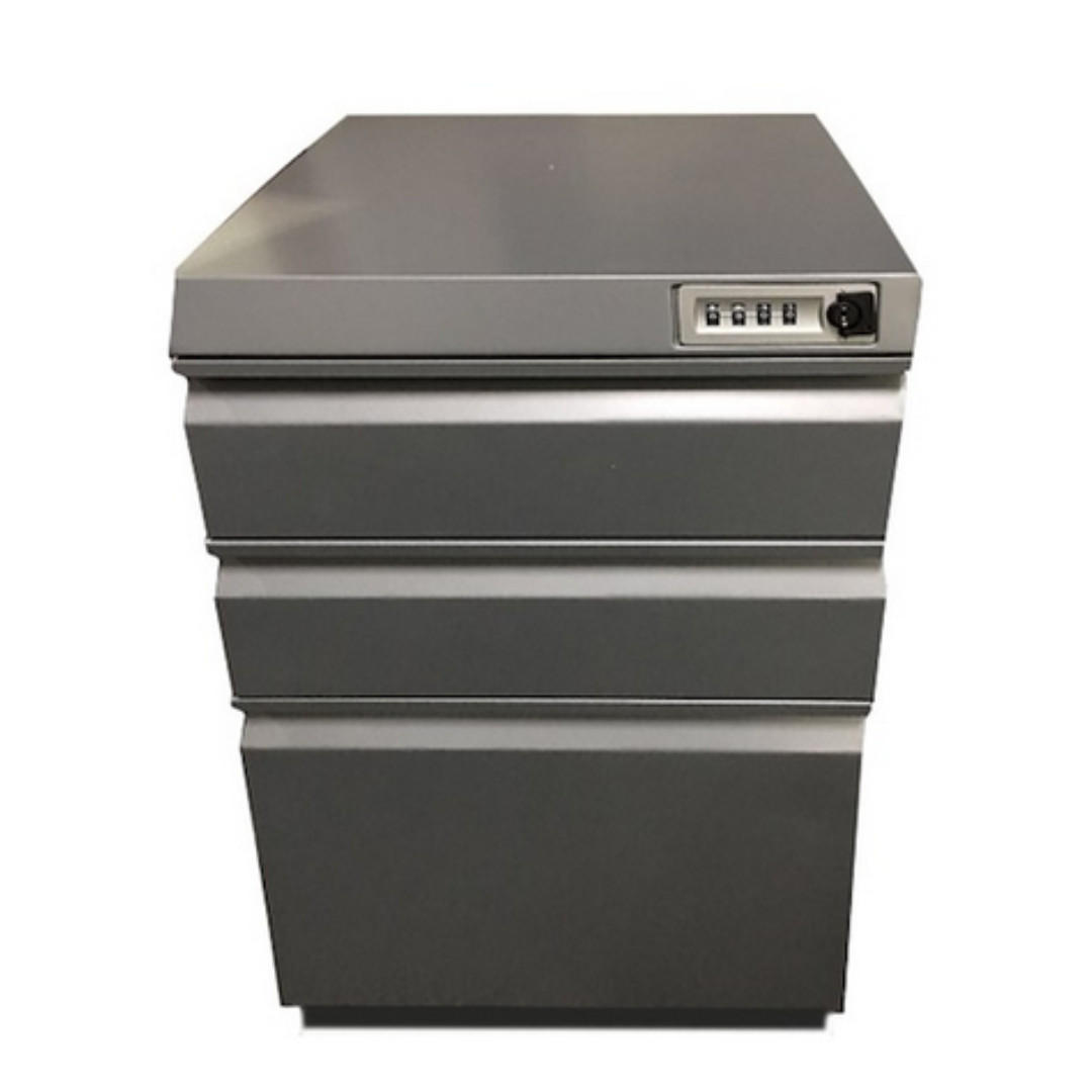 3 Drawer Mobile Pedestal With Combination Lock Furniture Shelves
