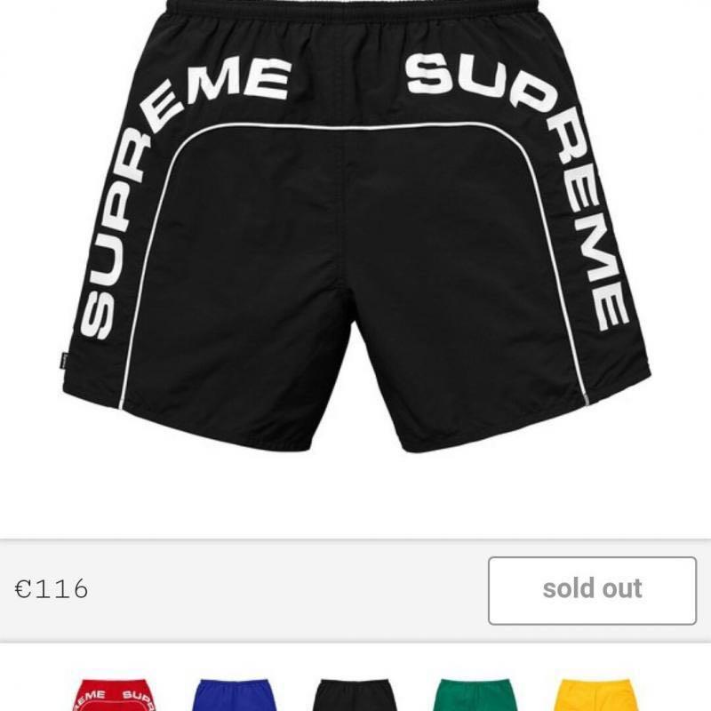 全新Supreme Arc Logo Water Shorts - Black Size: M, 男裝, 褲＆半截