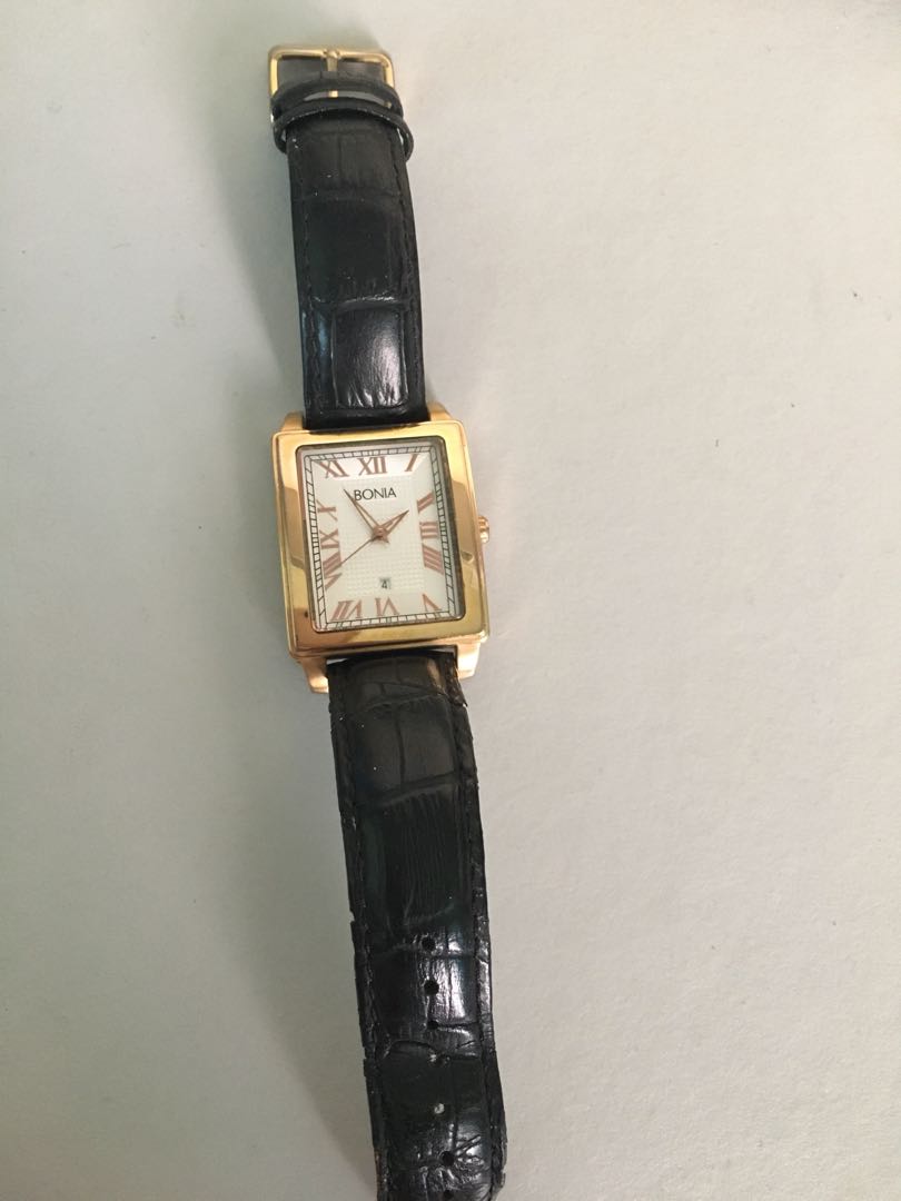 Bonia watch online leather strap