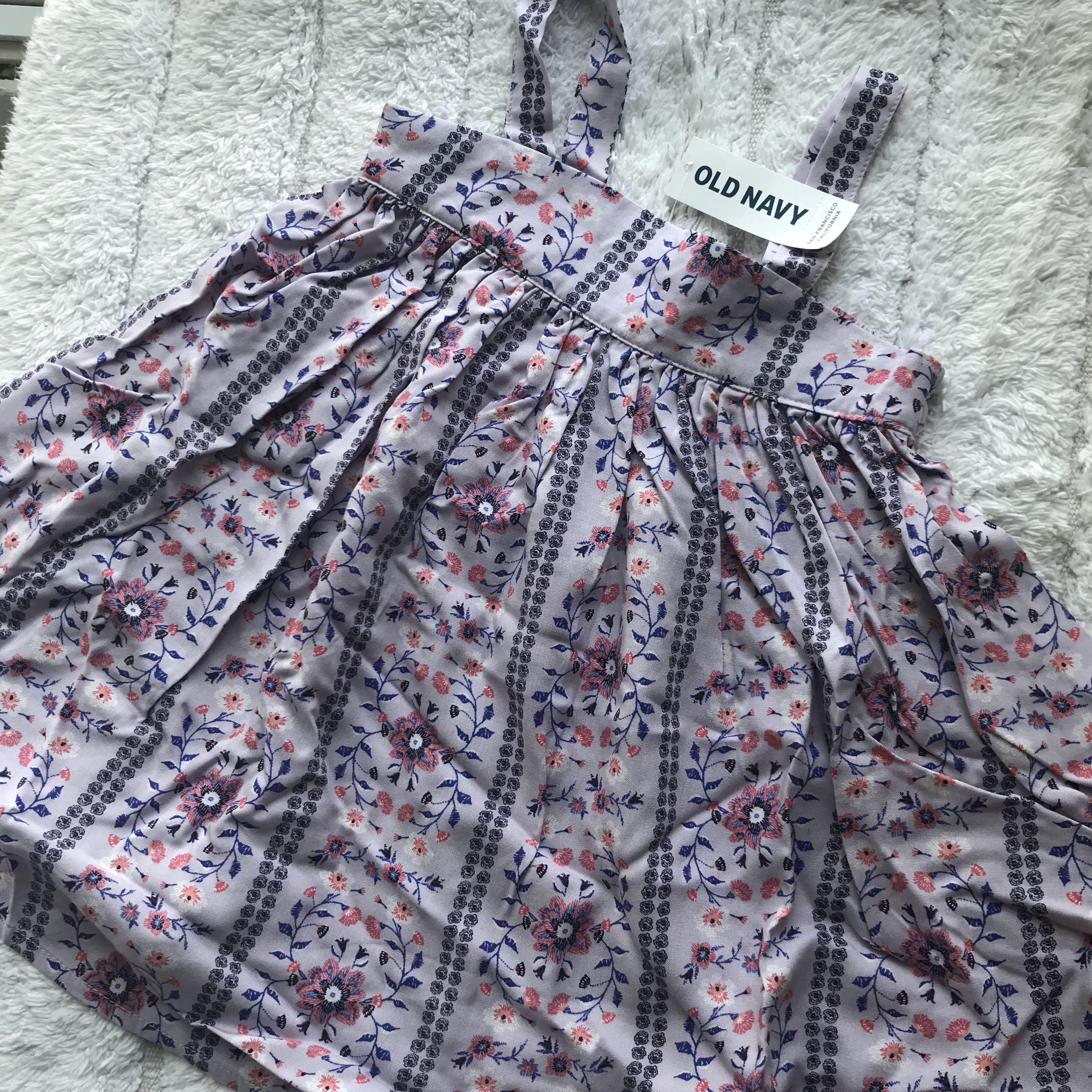 Bn Old Navy Toddler Girl Floral Summer Tank Dress 18mths 3t Available Two Colours Cream And Lilac Babies Kids Girls Apparel 1 To 3 Years On Carousell