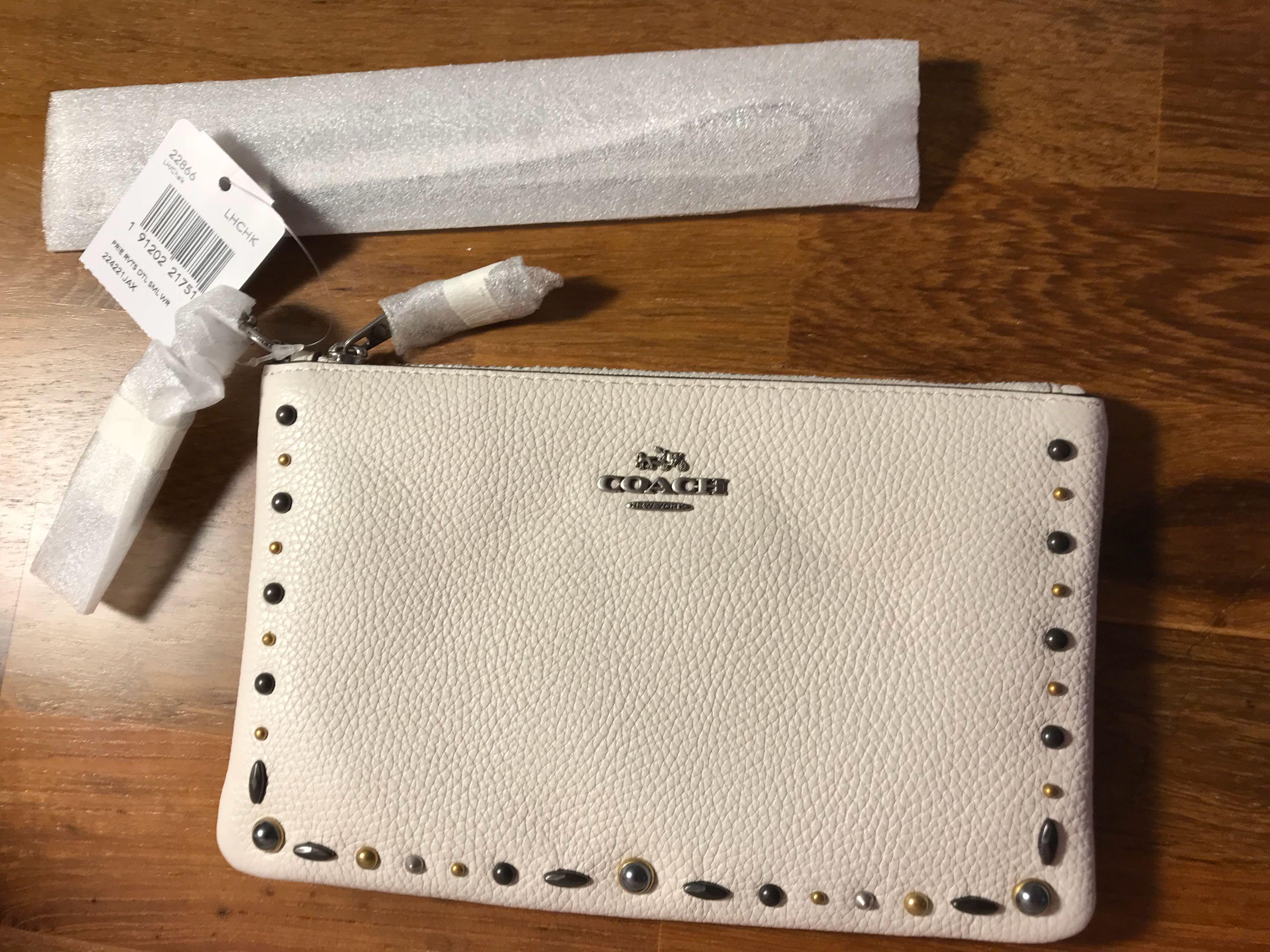 coach studded wristlet