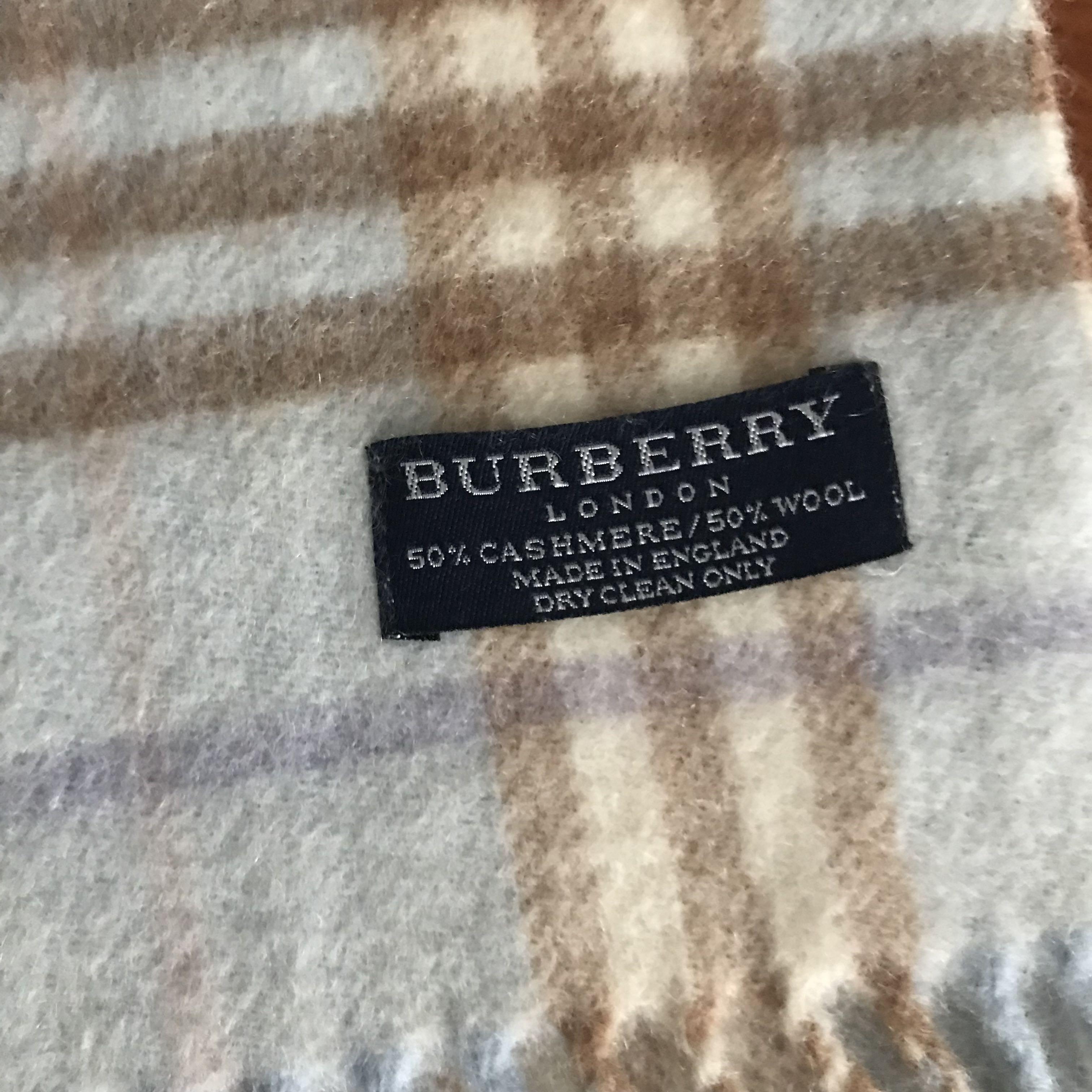 Burberry Cashmere Wool Scarf Women s Fashion Watches Accessories Scarves on Carousell