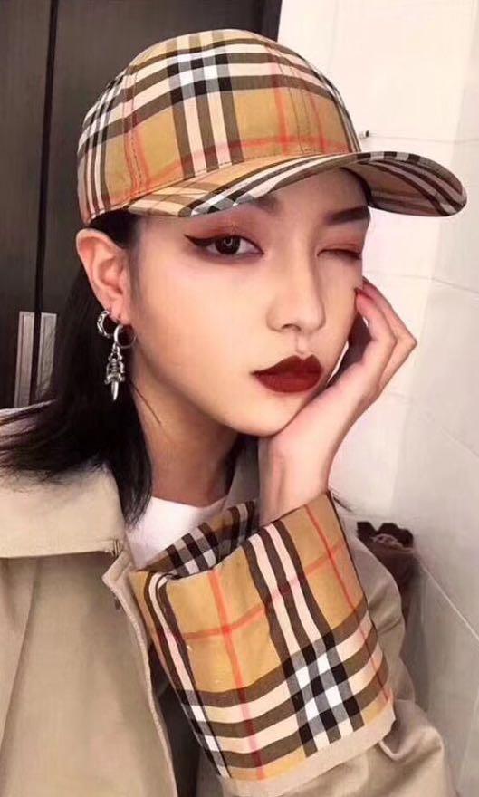 vintage check baseball cap