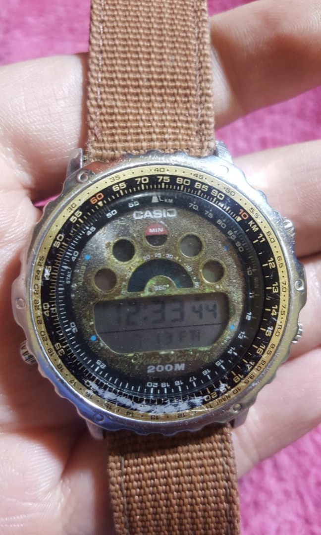Casio Vintage Surfing Timer Dw 7000 Fesyen Pria Jam Tangan Di Carousell
