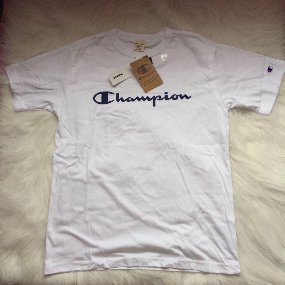 Champion Tee, Men's Fashion, Tops & Sets, Tshirts Polo Shirts on Carousell