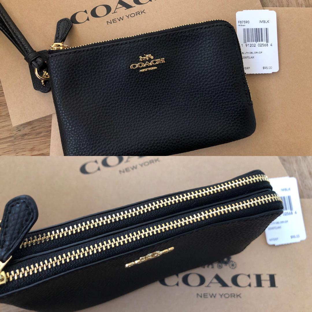 Black wristlet coach