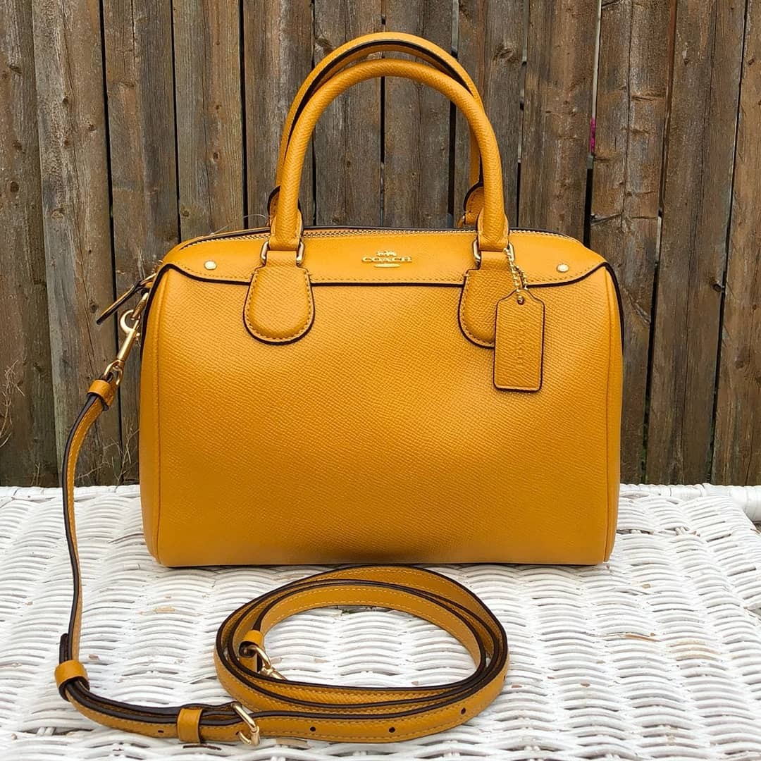 Coach crossgrain shop mini bennett satchel