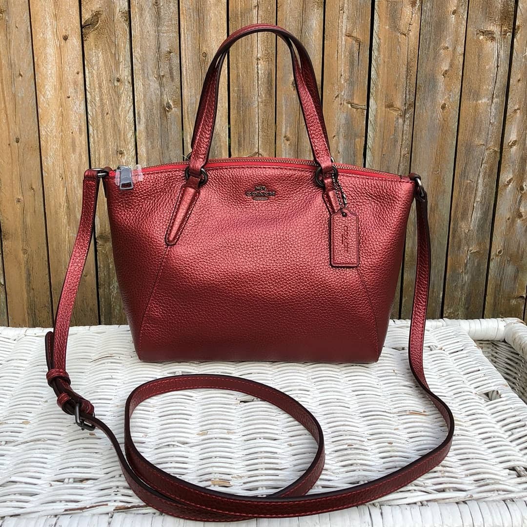 Coach pebble leather mini best sale kelsey